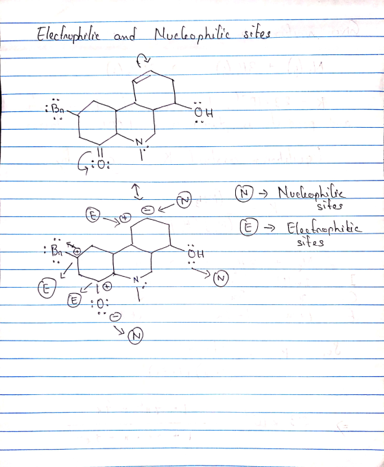 Electrophilie and Nucleophilic sites I cos - Nveleophilie @ » Elepfrophilie sites