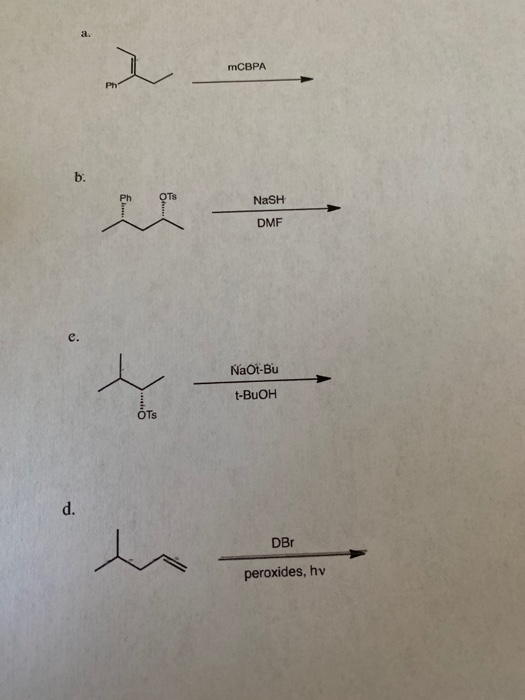 mCBPA NaSH DMF NaOt-Bu t-BUOH DBT peroxides, hv