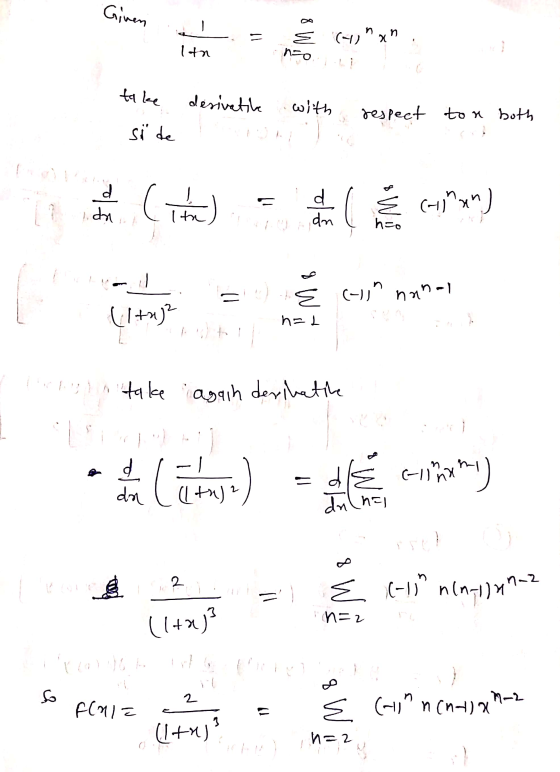 Given n lth n=0 take derivative with d ( d (th - du ( (-1) and Ith sdn hao درود h=L E (-1) n(n-1171-2 E (4,x respect ton bot