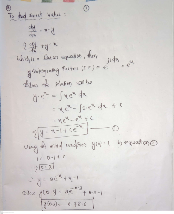 2e turl ty=n 17 To Sud Bract value: dy du ng zdy du which is a line an equation, then sida factor (I.F.) = e og integreating