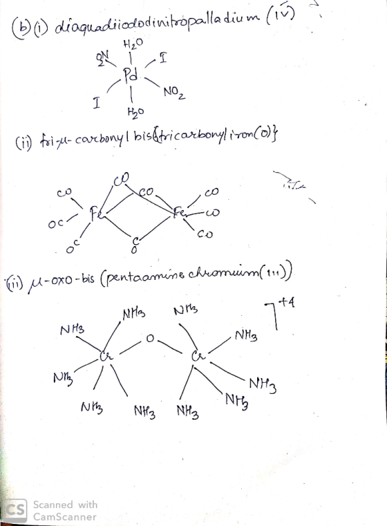 b) diaguadiiododinitropalladium ling Bu hizo Pd. di NOZ (ii) foisu- carbonyl bis&tricarbonylison (o)} co. fla Yerw Fi) 4-oxo-