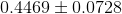 0.4469\pm 0.0728