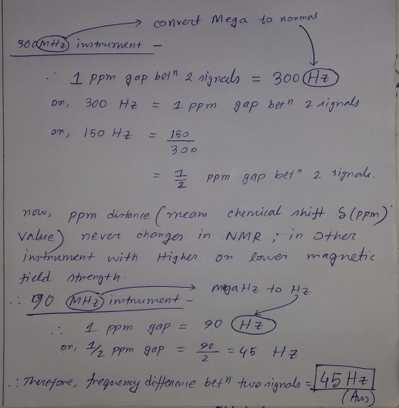 convert Mega to normal - 300MHz instrument . 1 ppm gap beth a signals = 300 Hz) on 300 Hz = 1 ppm gap beth 2 signals on, 150