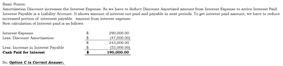 Basic Points: Amortization Discount increases the Interest Expense. So we have to deduct Discount Amortized amount from Inter