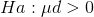 Ha : \mu d >0