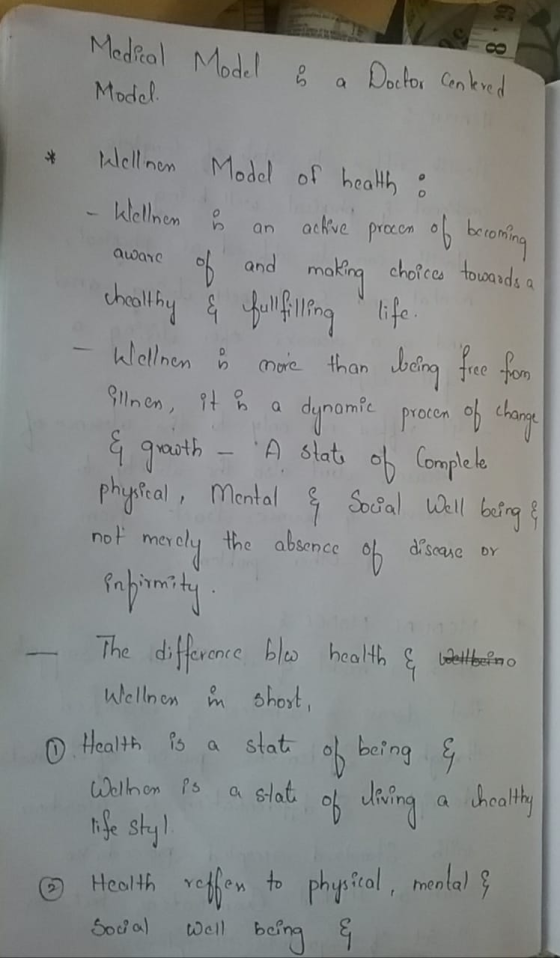 Madical Model & a Doctor Conkred Model. alell nen Model of health: klellnen o an ackive procom ob brcoming % and making chofc
