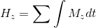 H_z = \sum \int M_z dt
