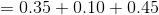 = 0.35 +0.10 +0.45