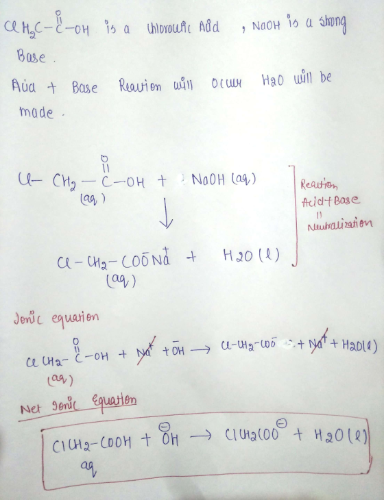 ce H,C-8-04 is a thorouge Add , NaOH is a shong Base . Ada + Base Reaction will Olly Hao will be made . D1 - CH₂ - C-OH + NaO