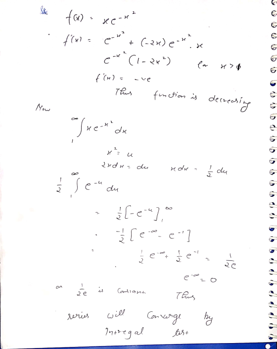 2 (6) de-se? flua end? + (-2x) eat? for H> e*(1-2x²) f(n) - -ve This function is decreasing Now Txetan u Indu= du redu ald du