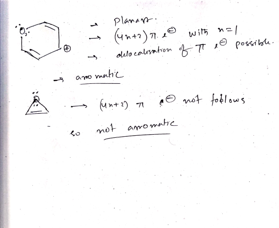 7 o a . s Planant: (unta) 7.1 with n=1. delocalisation of T io possible. aromatic not follows .~ so (Unte) t o not aromatic 0