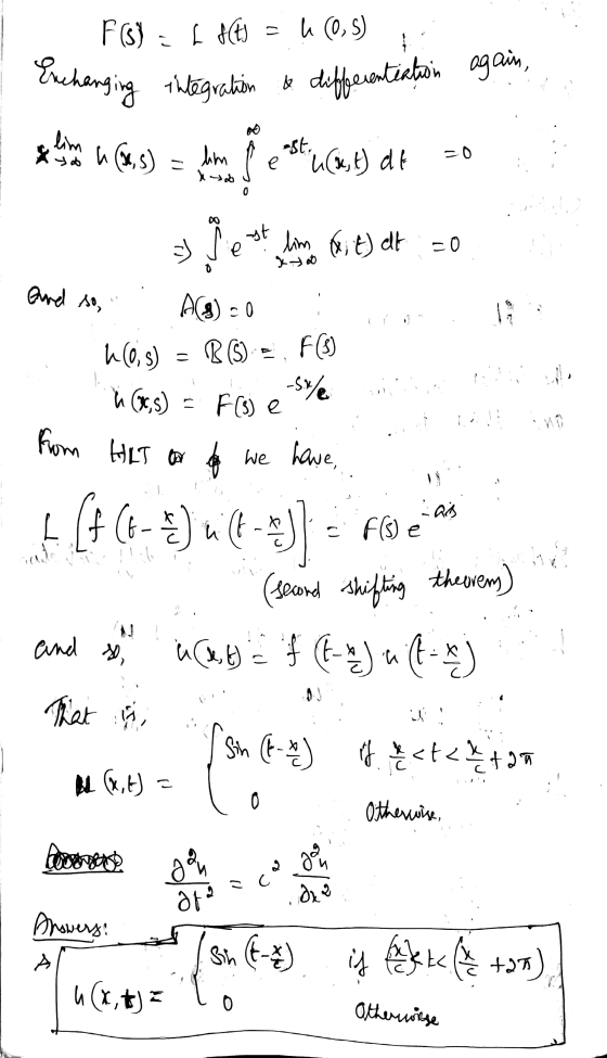 Enchanging integration a differentiation again, F(S) = 6 pt = h 0,5) & linnen (8,5) = lim -st. h (Mt) de sie lim di t) at :=