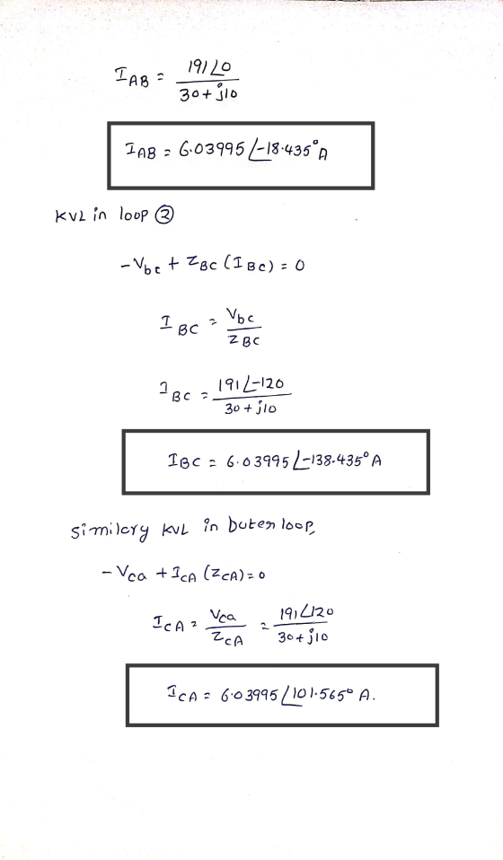 191 20 I AB 30+910 IAB - 6.03995-18-435° Kv2 in loop - Vbet Z Bc (IBC) = 0 I BC Vbc ZBC 1 BC ? 1914-120 30 + 110 IBC = 6.0399
