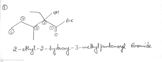 OM Br 2 3 2-ethyl-2-hydroxy-3-methylpentenoyl Bromide CS Scanned with CamScanner