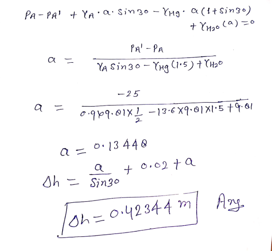 PA-PA & YA.a. singo - YHg. a (l+singo) 7 X H20 (a) = 0 PA-PA YA Sin3o - Trg (1:5) + CH2o -25 0.969.01XL -13-6X9.0181:5+9.01 a
