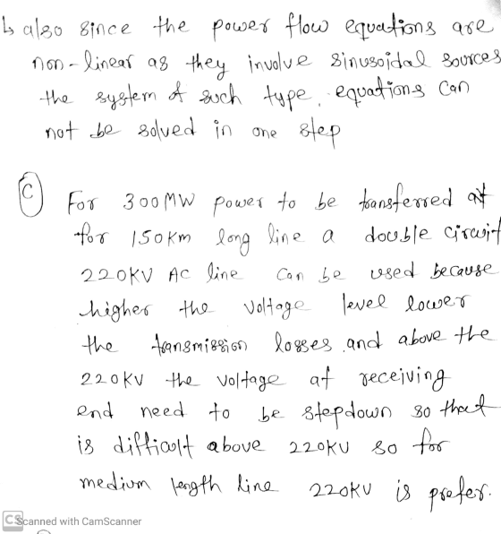 L also since the power flow equations are non-linear as they involve sinusoidal sources the system of such type equations can
