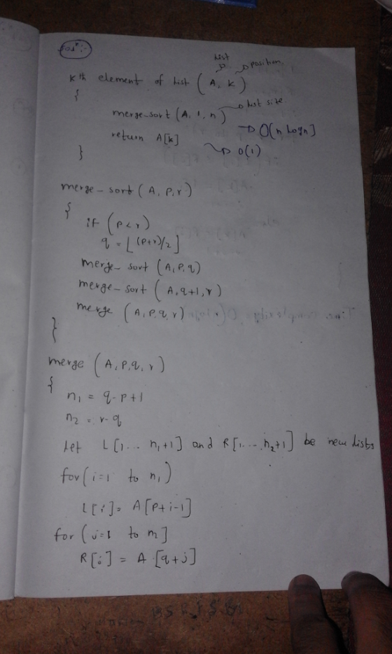 oJ posi ban of t ) kst sste vetun A[k merge sort(A, P (Pt012 merge-Sort ( A,TH,Y) mee (A, P., nee is for (tto nh