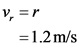 V, =r
= 1.2 m/s