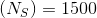 (Ns) = 1500