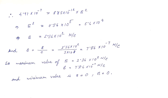 - 7 4 2 N/C - 7 2 36X10 alx 98.1 And 2 3 X1D8 2 36 x10 NI N/C value of Y 2 So marumum 7 7 6 0 minium value
