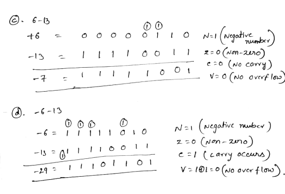 ©. 6-13 0 0 0 1 t6 o N=1 (Negative number o 1 0 1 1 -13 1 1 1 2-0 (Non-2010) c=0 (No carry) 1 ) 1 -7 col foro on) o TA 17 . -