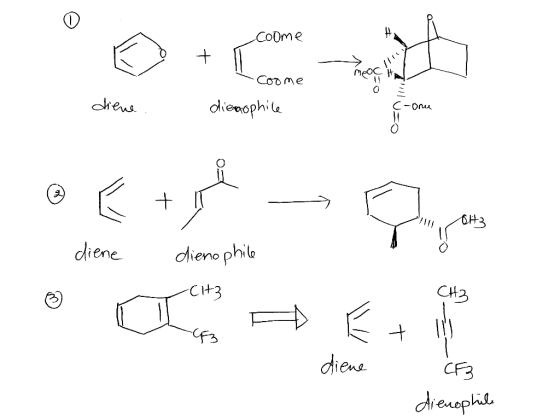 Coome coome diene. dienophile C-бщ °0 LOS ANG U=0 1111 OH3 diene dienophile Cз dienophile