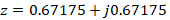 z = 0.67175 + 70.67175