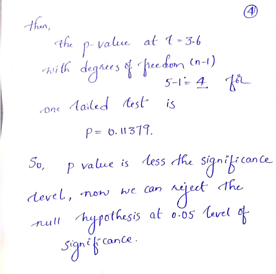en the p- vale at t-3.6 ръ 6.11311 So null h pothesis at o.os么rd Sign í k, can Ce