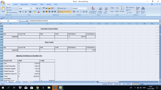 Book1 - Microsoft Excel - X Home Insert Page Layout Formulas Data Review View Cut Copy Arial - General 1 1 Wrap Text 3 Merge