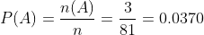 n(A) 3 PLA)-71(1)--= 0.0370 7n 81