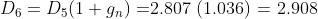 D&= D:(1+9n) =2.807 (1.036) = 2.908
