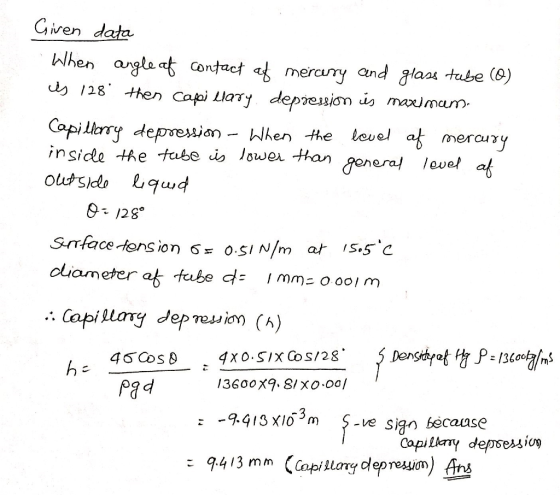 Ciren dc When argla tna a mercury and gla tube (8) a2s Copi arry depreian ken the level at meraury inside艹e tube do lower-Ha