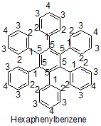 4 3 3 3 4 3 5 5. 3 2 5 3 3 3 Hexaphenylbenzene