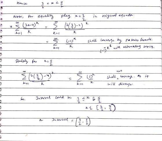 Hence 3 are 25 Now, 2=3 in original equation: for equality plug (2x-4) k Š (243)--) 츠 K kal K k=1 K к *راد) is shall conusse