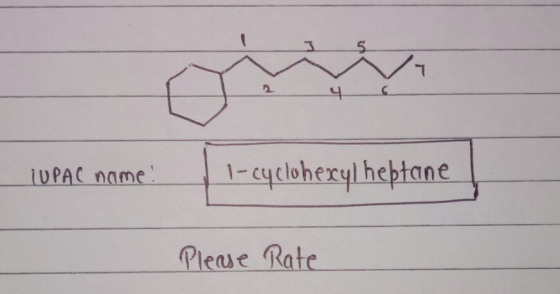 TUPAC name! I-cyclohexyl hebtane Please Rate