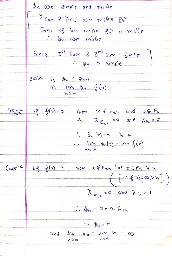 on are simple and misble X Enx 8 XEn are misble fun Sum of two mistle fuh is misble bn are misble pu Since IS Sum & ghd sum