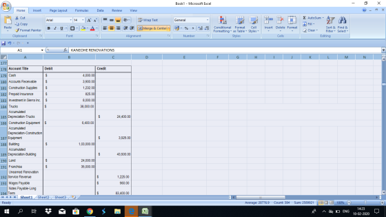 Book1 - Microsoft Excel - X Home Insert Page Layout Formulas Data Review View Cut Copy Arial - General 1 1 - Wrap Text 3 Merg