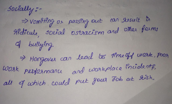 Socially Vom?ing or passing idicule 30uial ostracism and oher foim 4 bullying Hongover woak perfarmanu and okplace iniolants