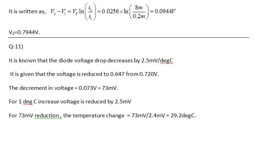 It is written as, V-V-V 20.0256x ln 0.2m V2-0.7944V Q-11) It is known that the diode voltage drop decreases by 2.5mV/degC It