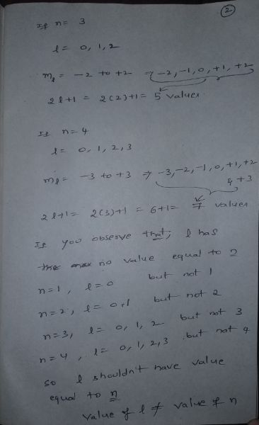 op n = 3 m = -2 to +2 7-2, 1, 0+1 +2 20+1 = 2 023+1= 5 valuex. i n=4 = 0, 1, 2, 3 mo= 3 to +3 -3, 2, 1, 0, +1, +2 & 2(3)+ 6+1