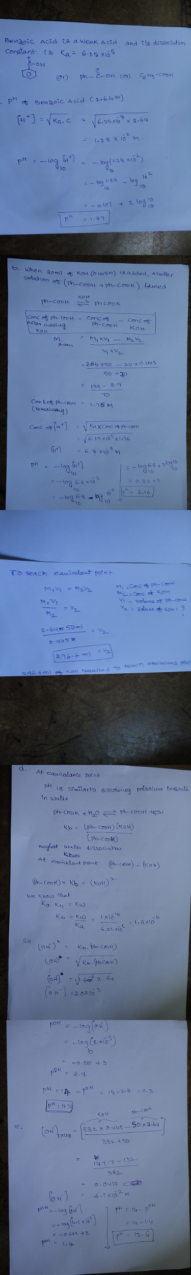BenQOİC Acid t_a a weak Actd and tta discociation (1128 X10 lo Io b· When n Roml内Kom@.usn) į.8 added,Mader Geluthien th-coo 2