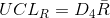 UCL_{R}=D_{4}\bar{R}