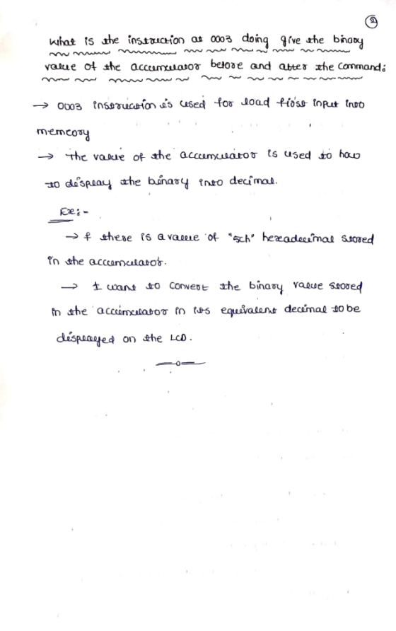 value ot ahe accumuo beloae and abte zhe Command → ㅟ value of the acccumulatot ts used to Ees disraaaea on the LcD