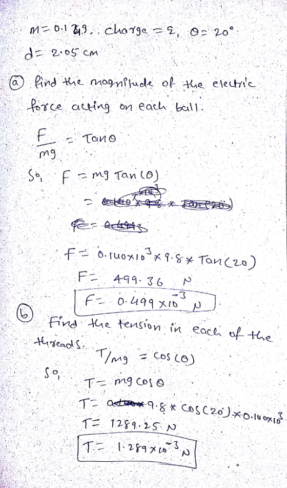 d2.05 cm Porceaing on ec beal 2. F2 499: 36 Find e tengion in eact ofhe nMg S9 で. 128.9.25.