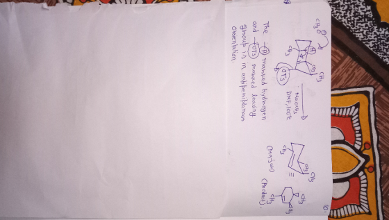 0 NaOCH, DMF,100 (Angjon a CH₂ Product) The 4 mahked hydrogen and fots) manked leaving group is in antikeniklanan Obientation