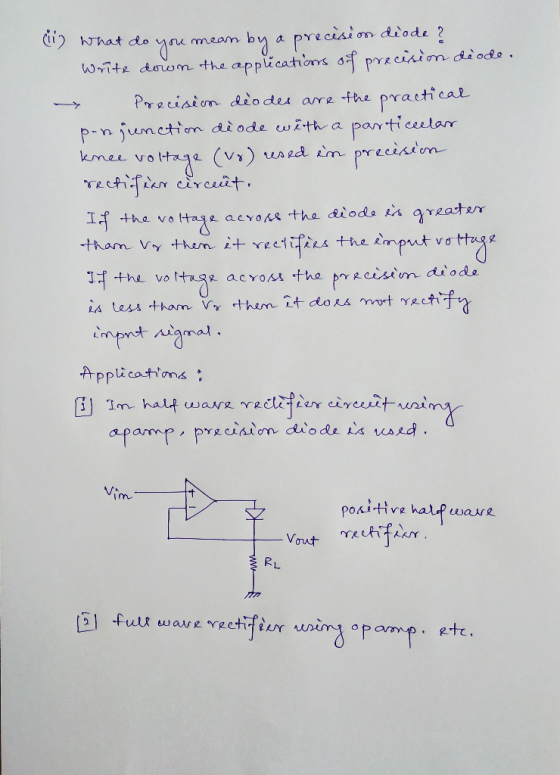 bya preciai applications sf preciaion diods on diode ? What do meam wYte dswm the practicat particeelar PTeciaton Preciaion d