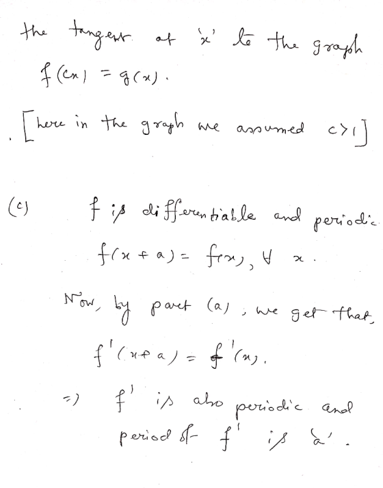 ho in the gryh c> WNe annumed f idifntalle an period fruajfraj, Part (a et fhat u.P a f Aaho pvrisdic andl
