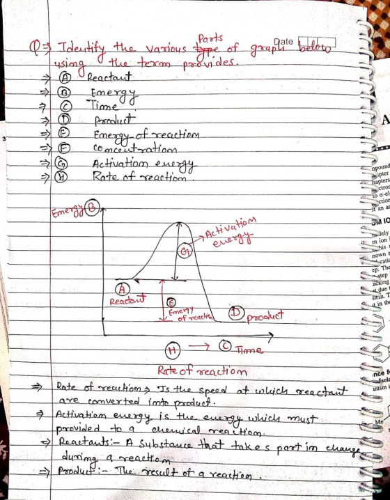Qate graplace below Ports Q = Identify the various type of Tusing the term provides * @ O Reactout ₂ Emergy @ Time & product