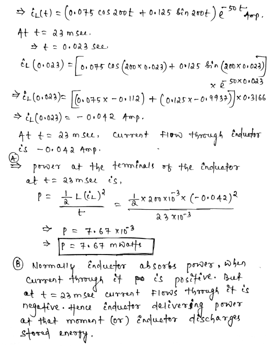 -50% top, Elt) = (0.075 cos 2006 +0.125 bin 200t) é At t=23msee * t 0.023 see Ĉz (0.023) = 0.075 cos (200 * 0.023) + 0.125 bi