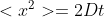 <x^2>=2Dt